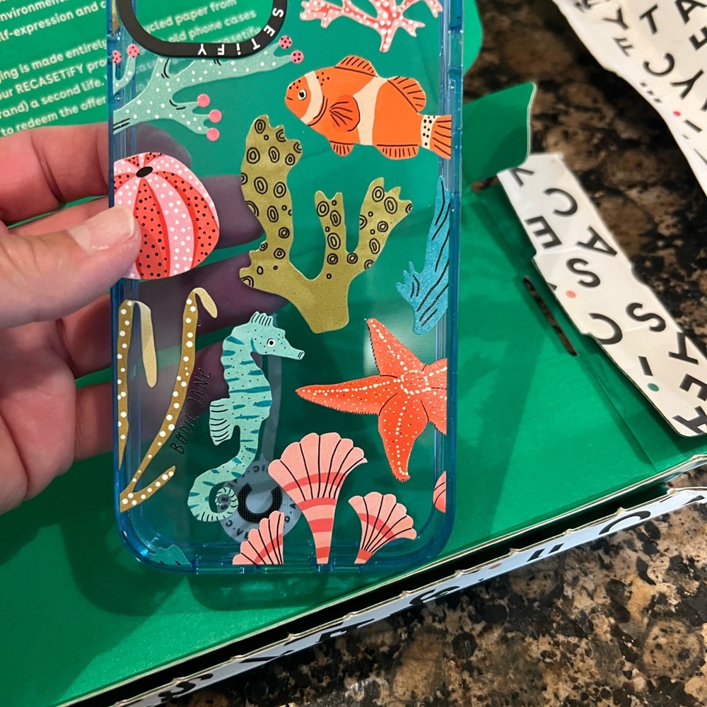 Casetify Underwater Theme Phone Case - Blue and Multicolor